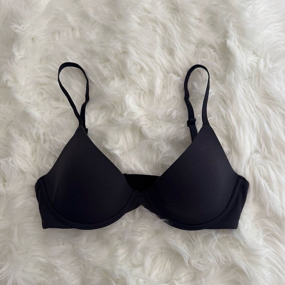 Skims Fits Everybody Scoop Plunge Bra Onyx Size 32C